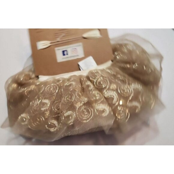 So'Dorable 2 Piece Holiday Photo Op  Infant Tutu 0-12 Months Brown Cream & Gold - Picture 5 of 9